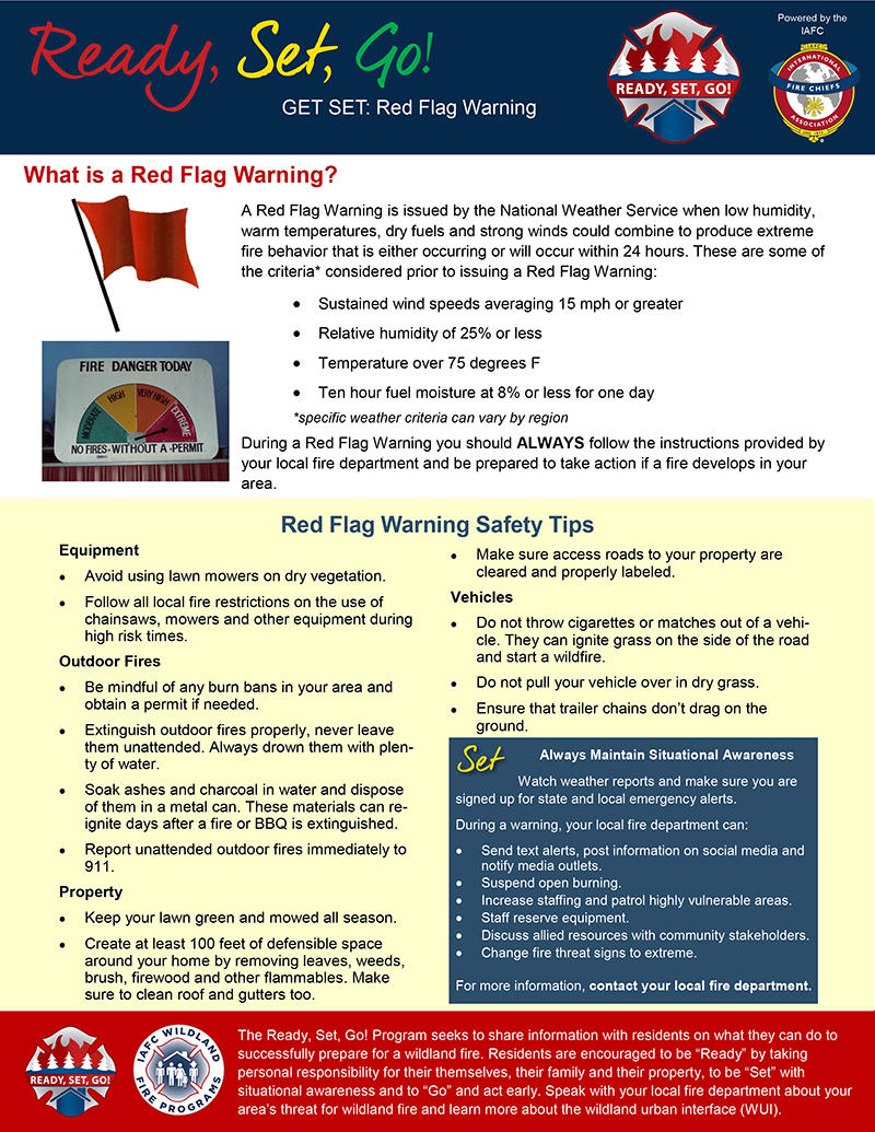 Front of Red Flag Resource Flyer